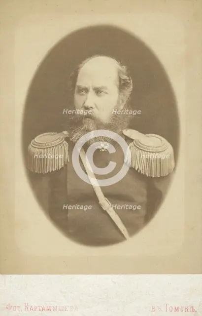 Aleksandr Yagodkin, half-length portrait, facing slightly left, between 1880 and 1886. Creator: Unknown.