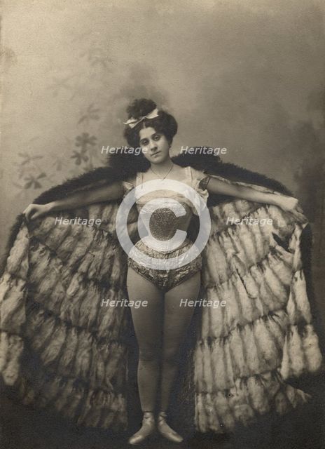 Aleksandra Semenovna Lavrent'eva, Sister of Photographer A.S. Lavrent'ev, in a Ballet Costume, 1900. Creator: AS Lavrentev.