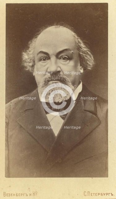 Aleksei Feofilaktovich Pisemskii, head-and-shoulders portrait, facing front, between 1880 and 1886 Creator: Unknown.