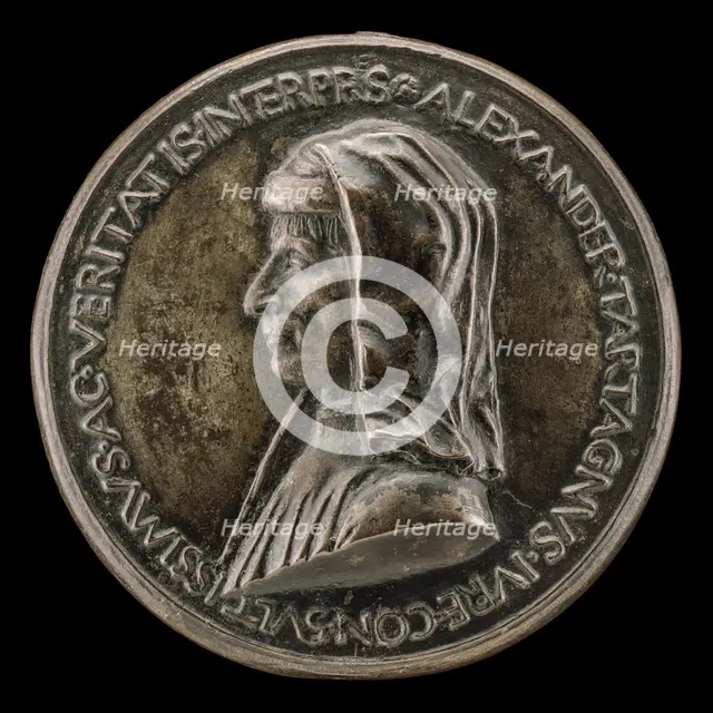Alessandro Tartagni, 1421-1477, Lawyer [obverse], c. 1478. Creator: Sperandio Savelli.