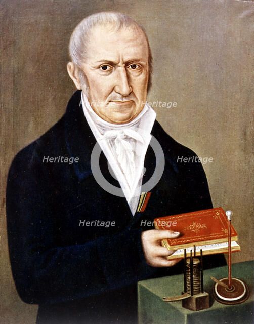 Alessandro Volta (1745-1827) Italian physicist. Artist: Unknown