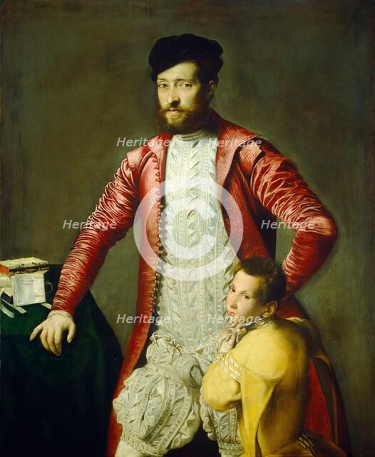 Alessandro Alberti with a Page, possibly 1544/1545. Creator: Gian Paolo Pace.