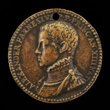 Alessandro Farnese, 1545-1592, 3rd Duke of Parma and Piacenza 1586, probably 1558. Creator: Gianpaolo Poggini