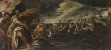 Alessandro Farnese witnesses the destruction of the Invincible Armada, 1687. Creator: Ricci, Sebastiano (1659-1734)