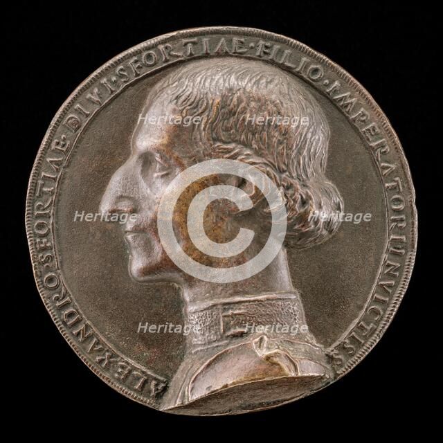 Alessandro Sforza, 1409-1468, Lord of Pesaro 1445 [reverse], 1475. Creator: Gianfrancesco Enzola.