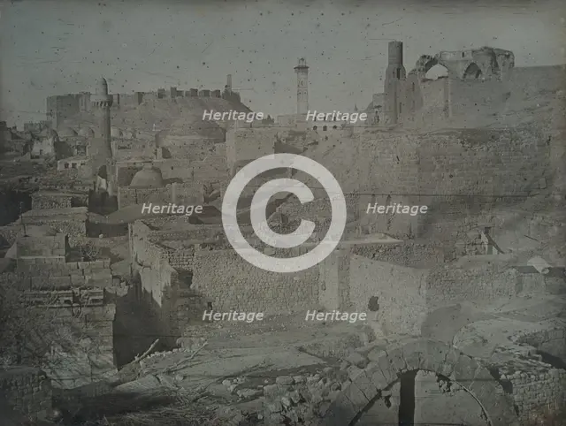 Aleppo, Viewed from the Antioch Gate, 1844. Creator: Joseph Philibert Girault De Prangey.