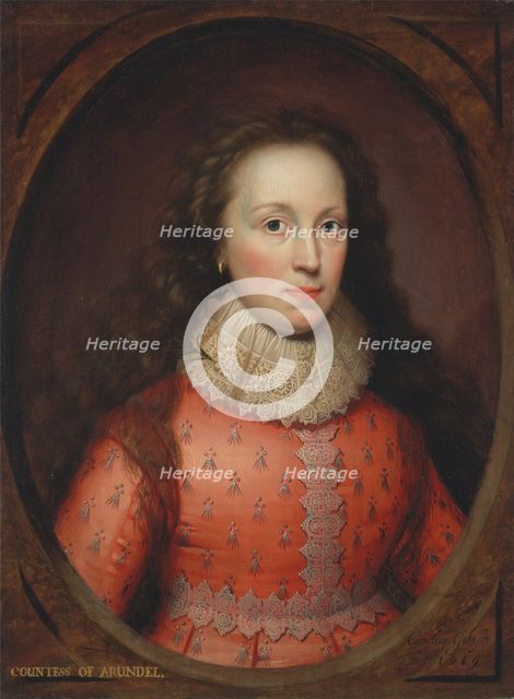 Alethea Howard, 13th Baroness Furnivall, Countess of Arundel (1585-1654), née Lady Alethea Talbot, 1619. Artist: Janssens van Ceulen, Cornelis (1593-1661)