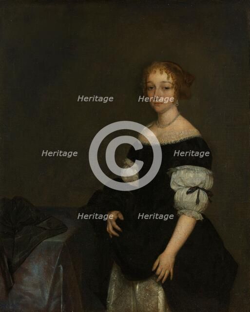 Aletta Pancras (1649-1707) Wife of François de Vicq, 1670. Creator: Gerard Terborch II.