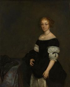 Aletta Pancras (1649-1707) Wife of François de Vicq, 1670. Creator: Gerard Terborch II