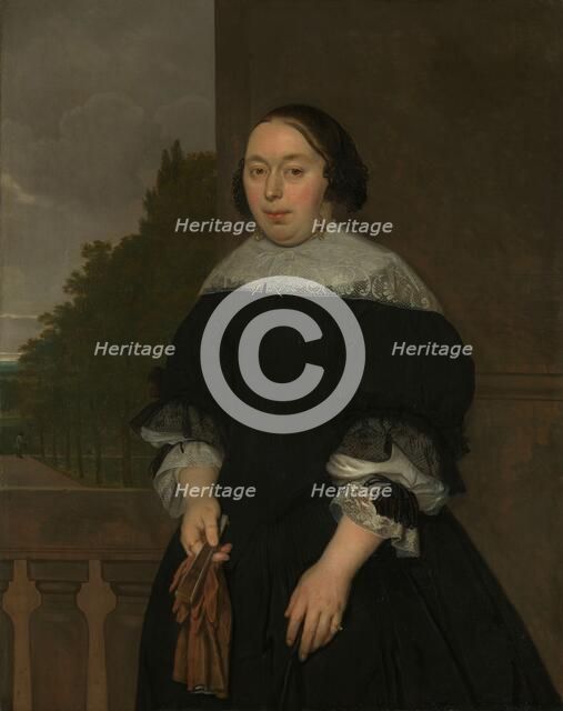 Aletta van Ravensberg (1635-77), Wife of Jan van Nes, 1668. Creator: Ludolf de Jongh.