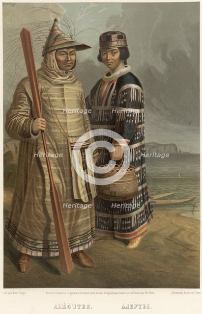 Aleuts, 1862. Creator: Karlis Huns.