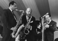 Alex Welsh, Al Gay, Bud Freeman, Manchester Jazz Festival, 1963. Creator: Brian Foskett