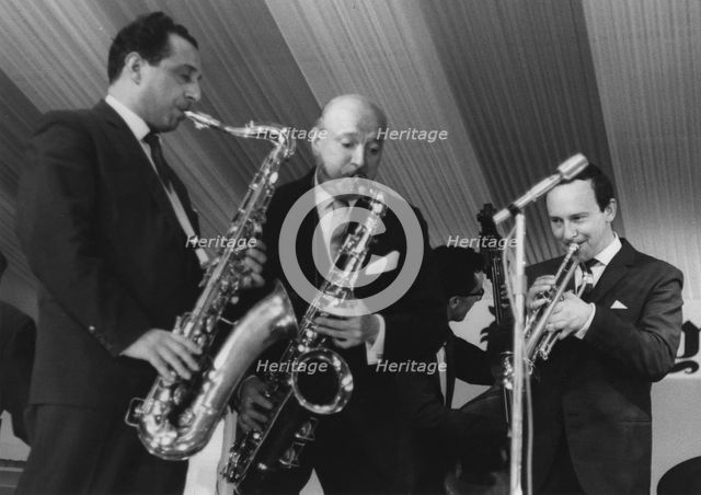 Alex Welsh, Al Gay, Bud Freeman, Manchester Jazz Festival, 1963. Creator: Brian Foskett.