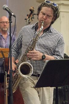 Alex Bondono, Alex Bondono’s Horace Silver Sextet, Jazz at St Andrews Church, Hove, July 2022. Creator: Brian O'Connor