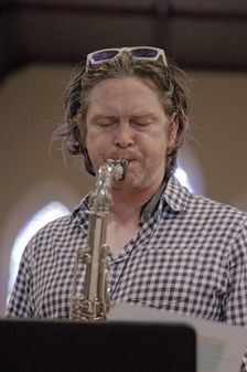 Alex Bondono, Alex Bondono’s Horace Silver Sextet, Jazz at St Andrews Church, Hove, July 2022. Creator: Brian O'Connor