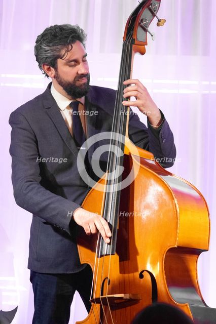 Alex Gilson, Adrian Cox Trio, Watermill Jazz Club, Dorking, Surrey, Feb 2026. Creator: Brian O'Connor.
