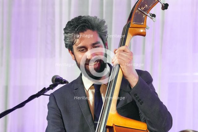 Alex Gilson, Adrian Cox Trio, Watermill Jazz Club, Dorking, Surrey, Feb 2026. Creator: Brian O'Connor.