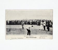 Alex Herd putting at the Open Championship, c1902