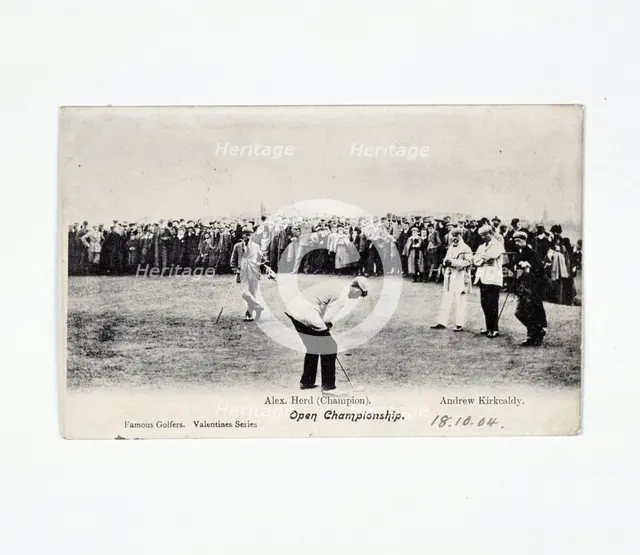 Alex Herd putting at the Open Championship, c1902. Creator: Unknown.