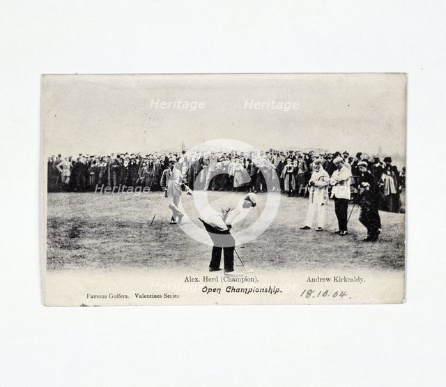 Alex Herd putting at the Open Championship, c1902. Creator: Unknown.