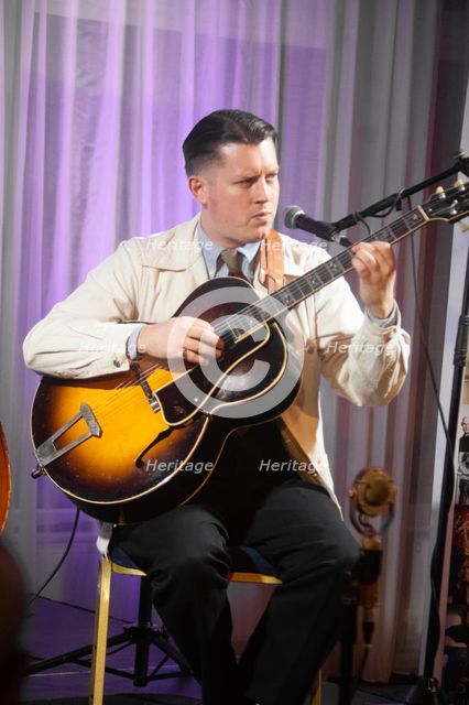 Alex ‘Honey’ Boulton, Adrian Cox Trio, Watermill Jazz Club, Dorking, Surrey, Feb 2026. Creator: Brian O'Connor.