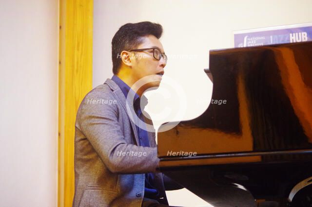 Alex Ho, Gary Crosby Sextet, National Jazz Archive, Loughton, Essex, Oct 2023. Creator: Brian O'Connor.