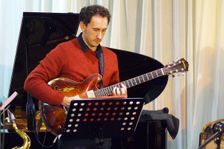 Alex Monk, Stan Sulzmann’s Neon Orchestra, Watermill Jazz Club, Dorking, Surrey, Nov 2023. Creator: Brian O'Connor