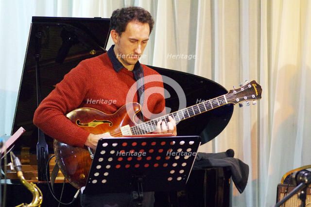 Alex Monk, Stan Sulzmann’s Neon Orchestra, Watermill Jazz Club, Dorking, Surrey, Nov 2023. Creator: Brian O'Connor.