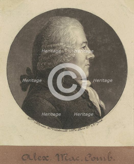 Alexander Macomb, 1796-1797. Creator: Charles Balthazar Julien Févret de Saint-Mémin.