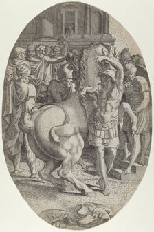 Alexander Mastering Bucephalus, ca. 1540-45. Creator: Leon Davent