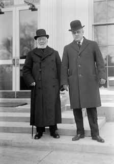 Alexander Mitchell Palmer, Rep. from Pennsylvania, right, with R. B. Dixon, 1914. Creator: Harris & Ewing