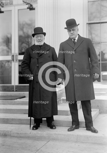 Alexander Mitchell Palmer, Rep. from Pennsylvania, right, with R. B. Dixon, 1914. Creator: Harris & Ewing.