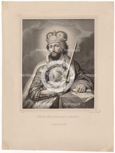 Alexander Nevsky, Grand Prince of Novgorod and Vladimir (1220-1263), 1839.