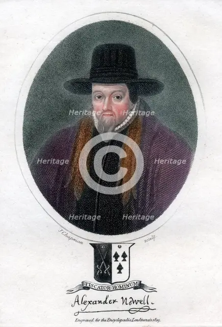 Alexander Nowell, English clergyman and theologian, (1819).Artist: J Chapman