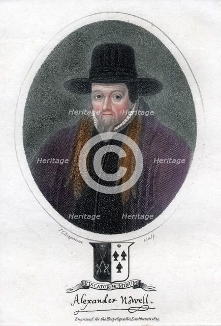 Alexander Nowell, English clergyman and theologian, (1819).Artist: J Chapman