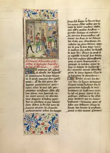 Alexander Orders the Destruction of His Army's Excess Baggage, about 1470-1475. Creator: Master of the Jardin de vertueuse consolation