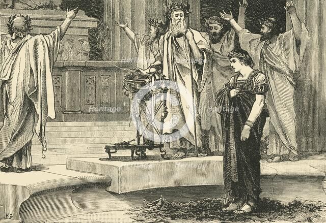 'Alexander at the Temple of Jupiter Ammon', 1890.   Creator: Unknown.