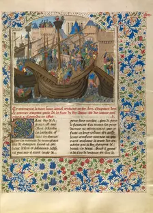 Alexander Attacks the City of Tyre; Livre des fais d'Alexandre le grant, about 1470-1475. Creator: Master of the Jardin de vertueuse consolation