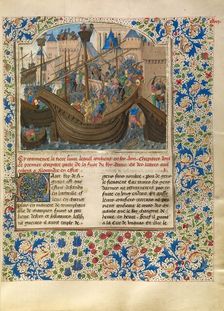 Alexander Attacks the City of Tyre; Livre des fais d'Alexandre le grant, about 1470-1475. Creator: Master of the Jardin de vertueuse consolation