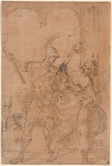 Alexander and Thaïs Setting Fire to Persepolis, probably c. 1592. Creator: Lodovico Carracci