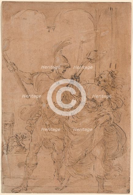 Alexander and Thaïs Setting Fire to Persepolis, probably c. 1592. Creator: Lodovico Carracci.