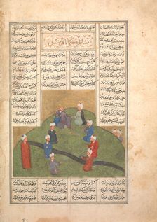Alexander and the Circle of Seven Sages, Folio from a Khamsa (Quintet) of Nizami, 15th century. Creator: Unknown