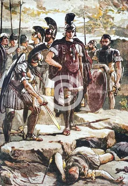 'Alexander and the Body of Darius', 1890.   Creator: Unknown.