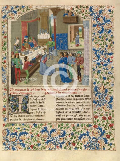 Alexander and the Niece of Artaxerxes III, about 1470-1475. Creator: Master of the Jardin de vertueuse consolation.