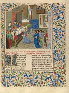 Alexander and the Niece of Artaxerxes III, about 1470-1475. Creator: Master of the Jardin de vertueuse consolation