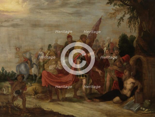 Alexander and Diogenes, 17th century. Creator: Anon.