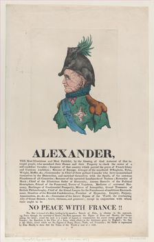 Alexander, April 1814., April 1814. Creator: Thomas Rowlandson