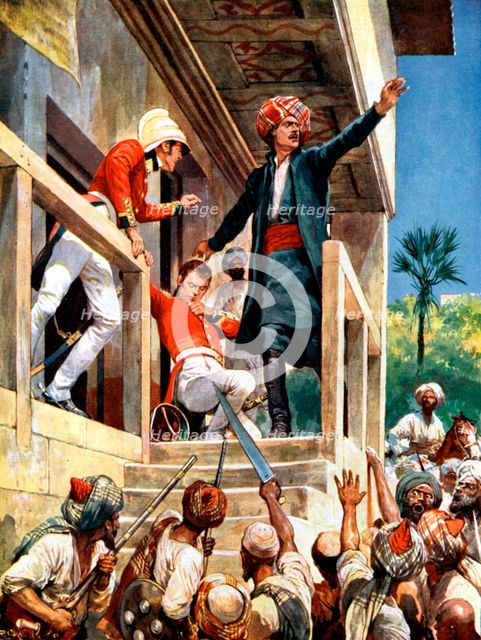 Alexander Burnes, Scottish diplomat murdered by Afghans during the First Anglo-Afghan War, 1841. Artist: Unknown
