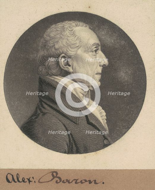 Alexander Baron, 1808. Creator: Charles Balthazar Julien Févret de Saint-Mémin.