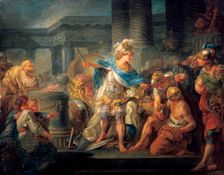 Alexander Cuts the Gordian Knot late 18th/early 19th century. Artist: Jean Simon Berthelemy